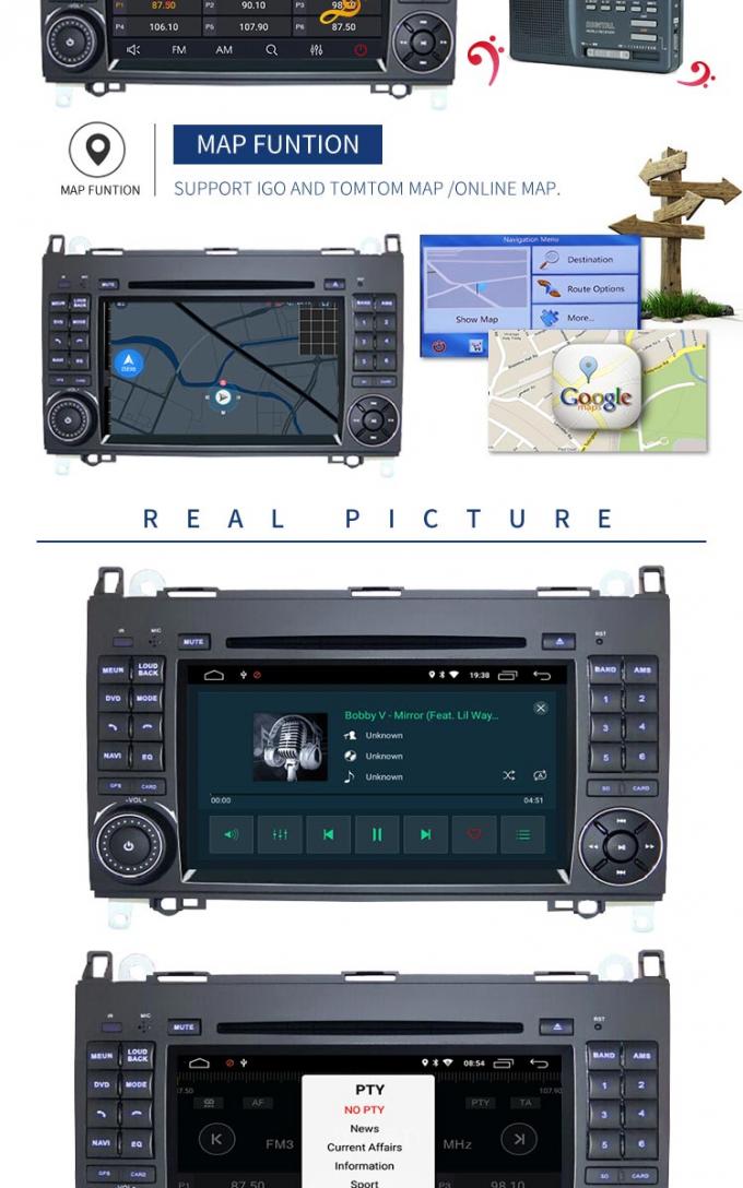 Ingebouwde van de Benzdvd Speler van GPS Mercedes Achter de Cameraips 1024*600 voor W245