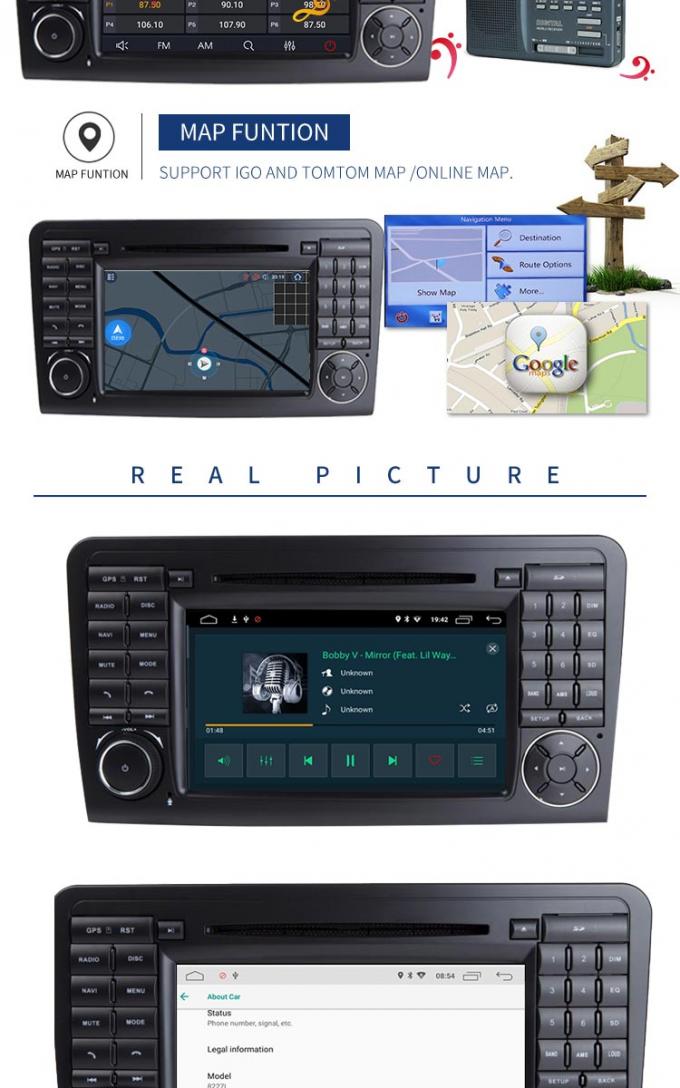 Van de de Cameraaux USB-poort van GPS de Achterspeler van de Benznavigatie DVD van Mercedes met Autoradio