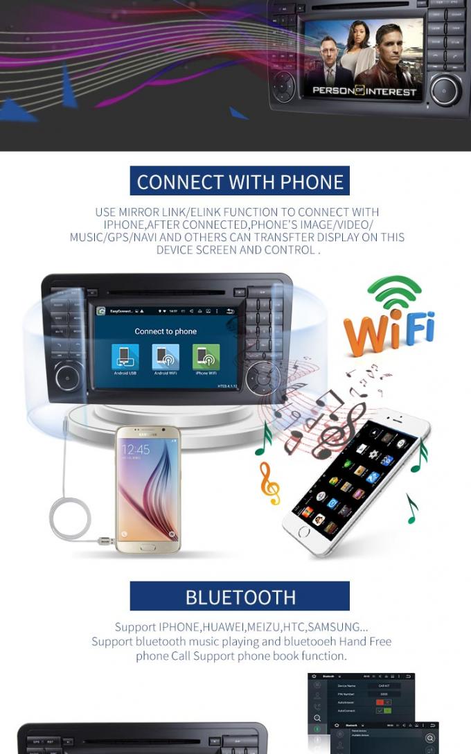 Auto Audiomercedes Vito Dvd Player, Bluetooth Mercedes in de Spelers van Autodvd