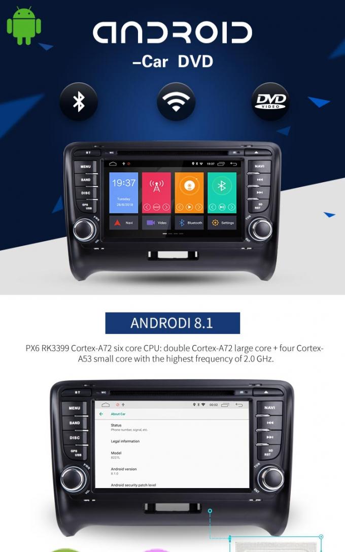 De Speler van Android 8.1system Audi Dvd, Ublox 6 Android-de Spelergps van Autodvd Navigatie