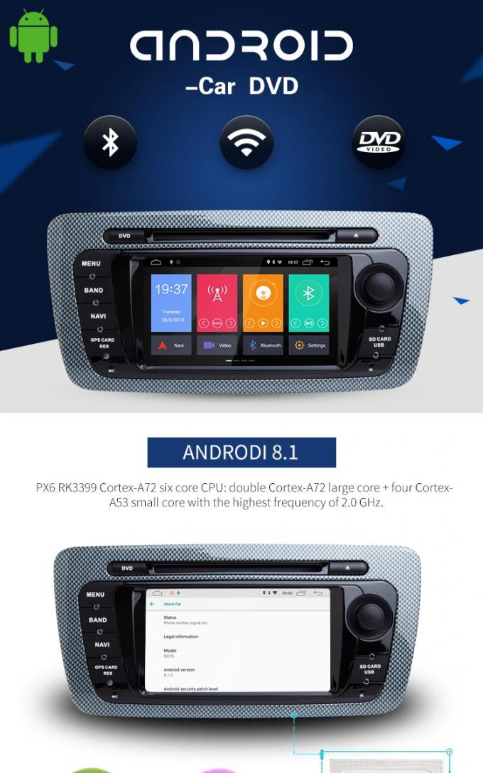 6.2“ Android-Autodvd Speler Bluetooth - Toegelaten Ingebouwde GPS-Cd-speler