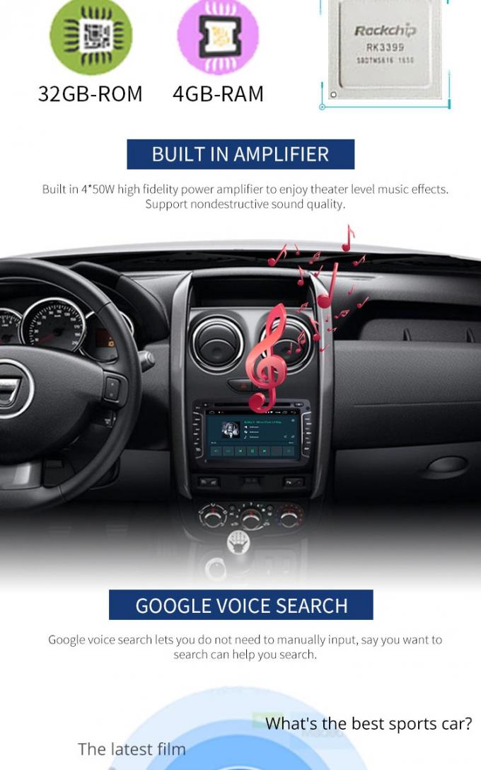Renault-Stofdoek Android de Speler van Dvd van de 7 Duimauto met Video Radiowifi AUX