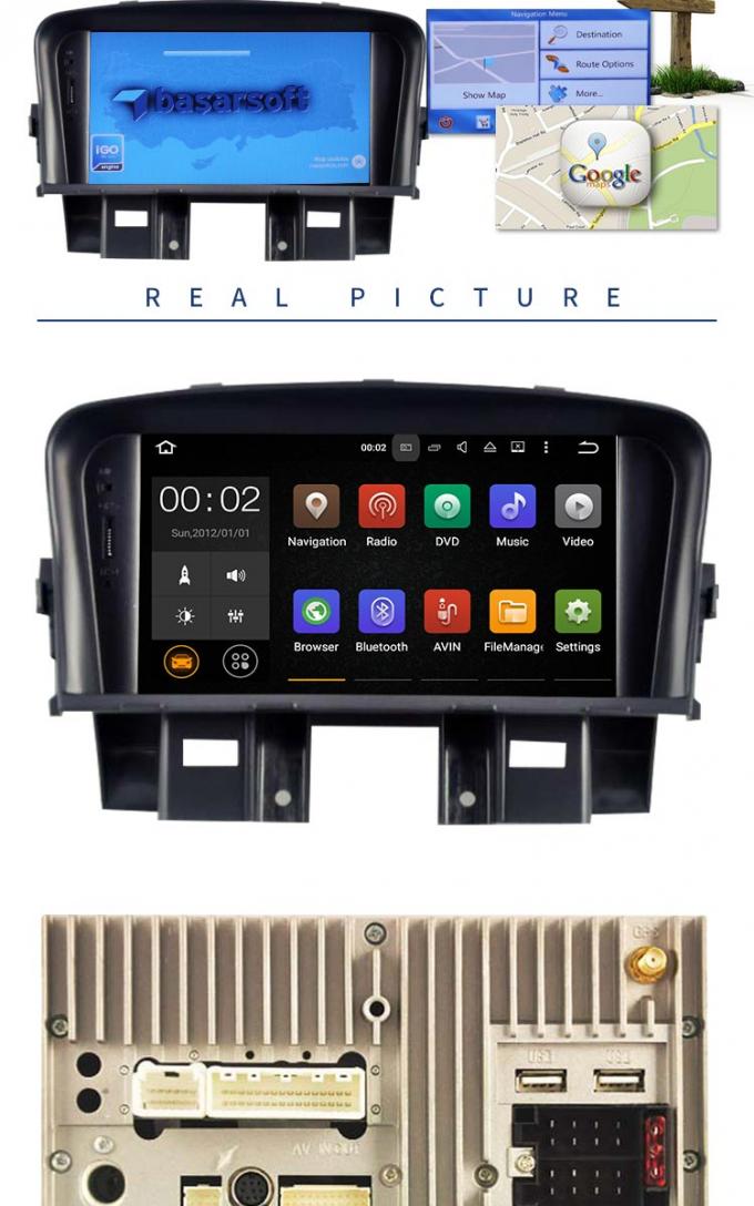Android 7,1 Chevrolet-Autodvd Speler met de Doosoem van TV van Monitorgps BT Geschikte Stereo-installatie