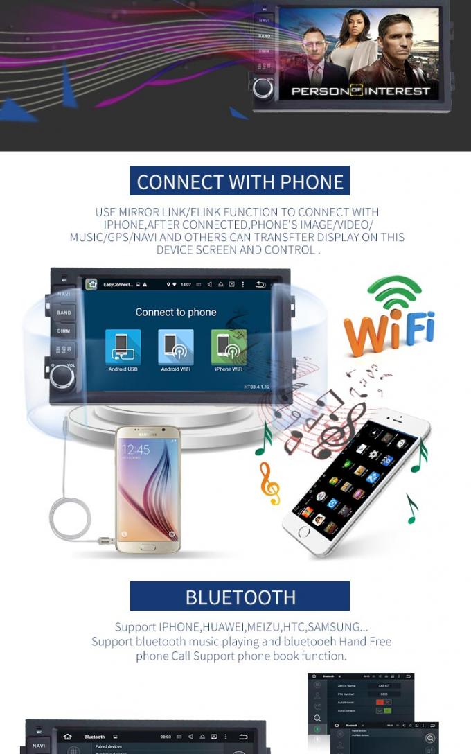 Android 7,1 de Speler16gb ROM van Peugeot DVD met Vrije Kaartbr Kaart 3G WIFI