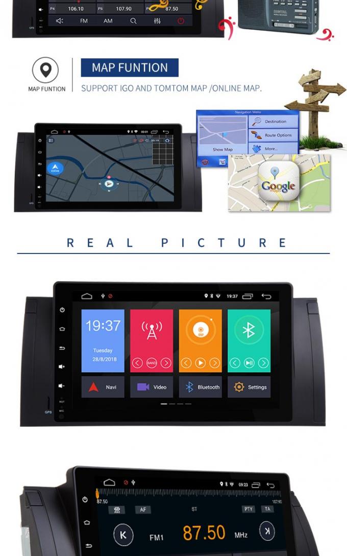 9 duim Android 8,1 de Speler van Autobmw GPS DVD met BR-FM MP4 MP3 USB AUX