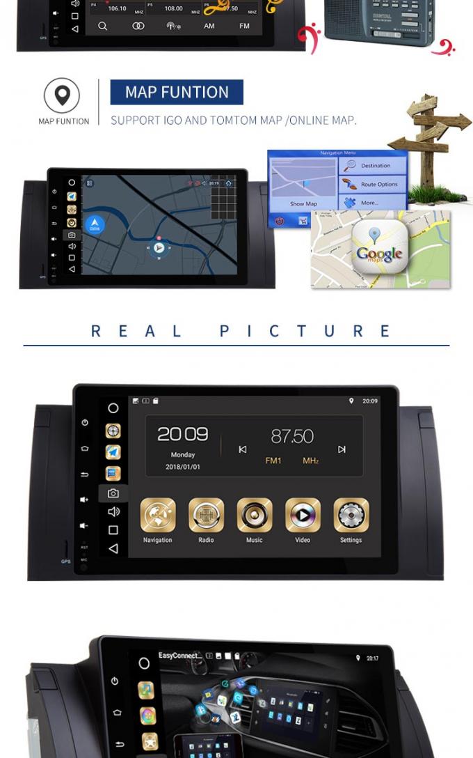Auto DVD 9“ HD-van de de Navigatiespeler MP5 van Touch screenbmw E39 Dvd de Hoge Resolutie