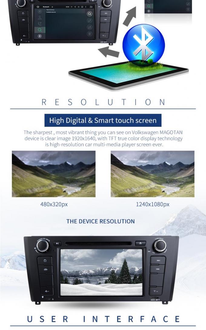 Autospeler de Van verschillende media van BMW GPS DVD met Stereo Radiosteun GPS Android 7,1