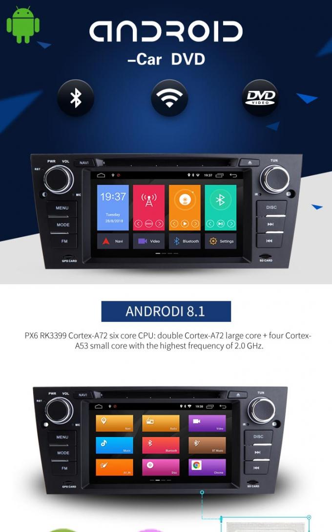 Speler PX6 Android 8,1 Systeem Toegelaten Bluetooth van auto de Auto Radiobmw GPS DVD -