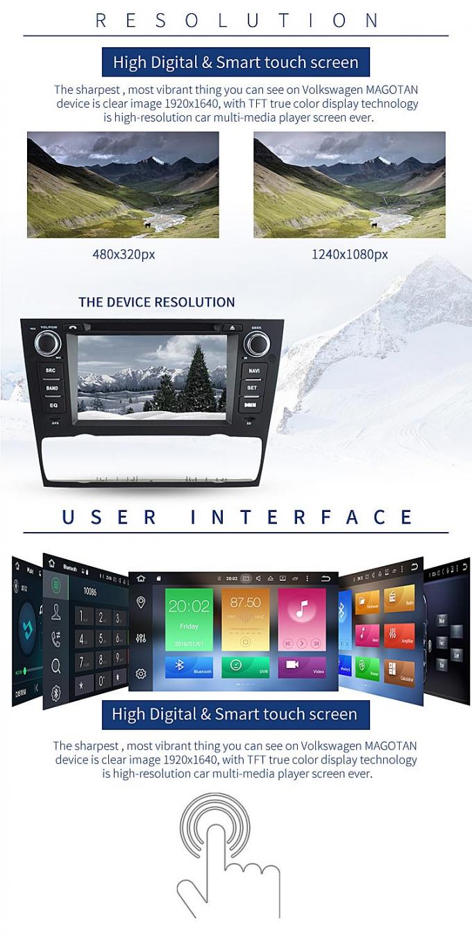 Android 8,0 7 het Touche screen van de Duime90 BMW GPS DVD Speler met Canbus