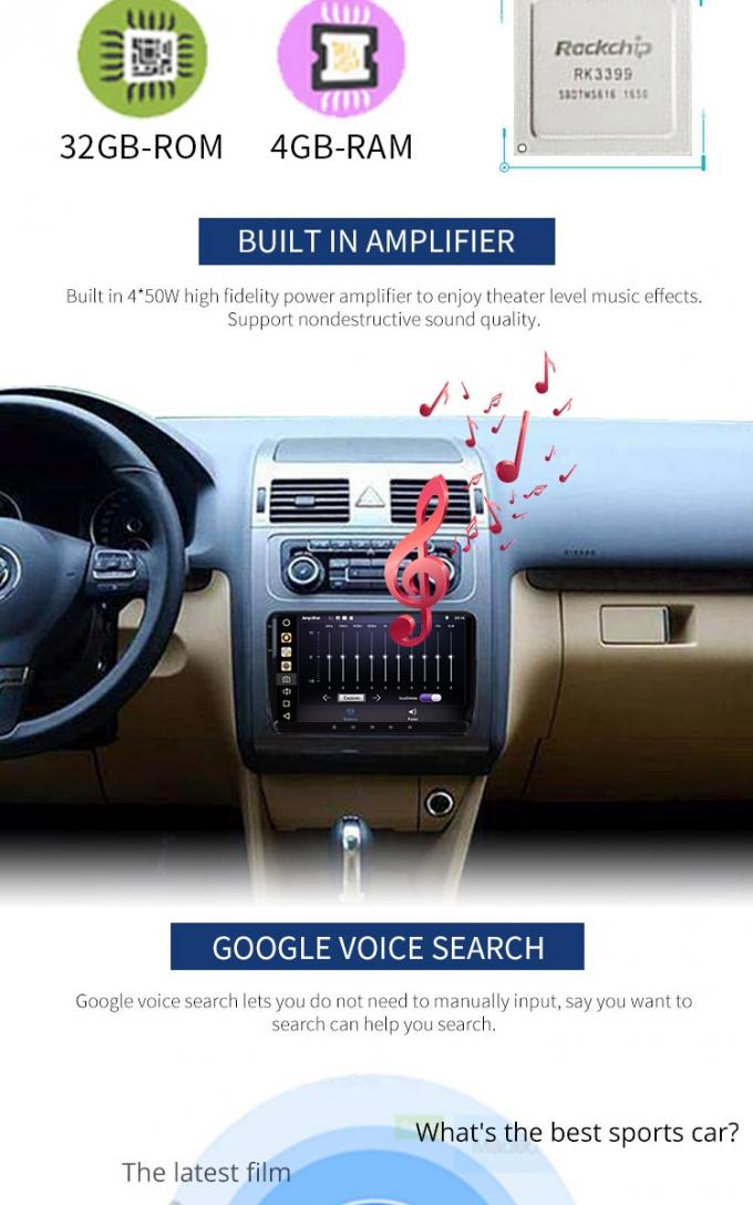 Android 8,1 de Speler van Autodvd voor de Radiogps 3G WIFI USB Kaart van Volkswagen Canbus