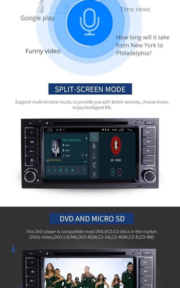 Android 8,1 de Speler van VW Touareg Volkswagen DVD met de Video van Wifi BT GPS AUX
