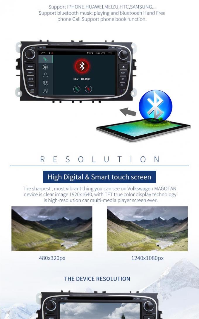 Android 8,1 Ford-de Speler van Expeditiedvd met GPS-Navigatie de Radiostereo-installatie Van verschillende media