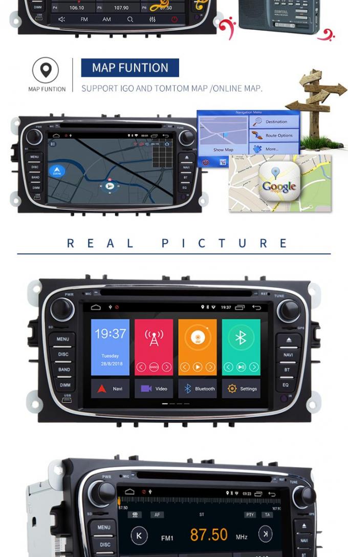 Android 8,1 Ford-de Speler van Expeditiedvd met GPS-Navigatie de Radiostereo-installatie Van verschillende media