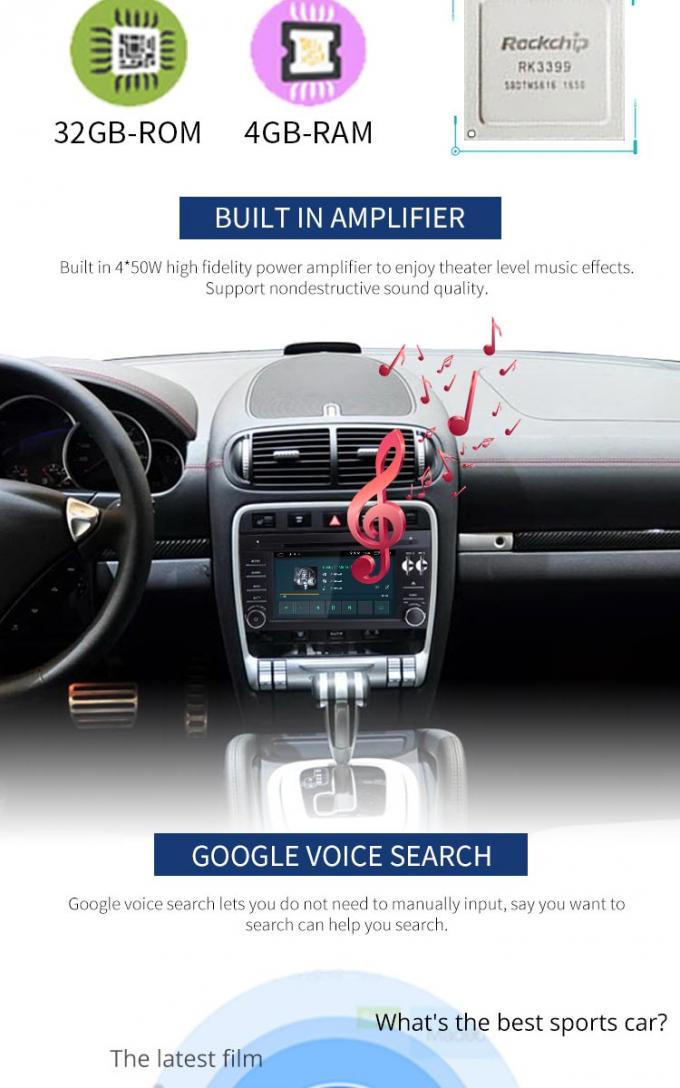 Android 8,1 van de het Touche screenauto van Porsche Cayenne Android de Radio Vrij Kaartitem