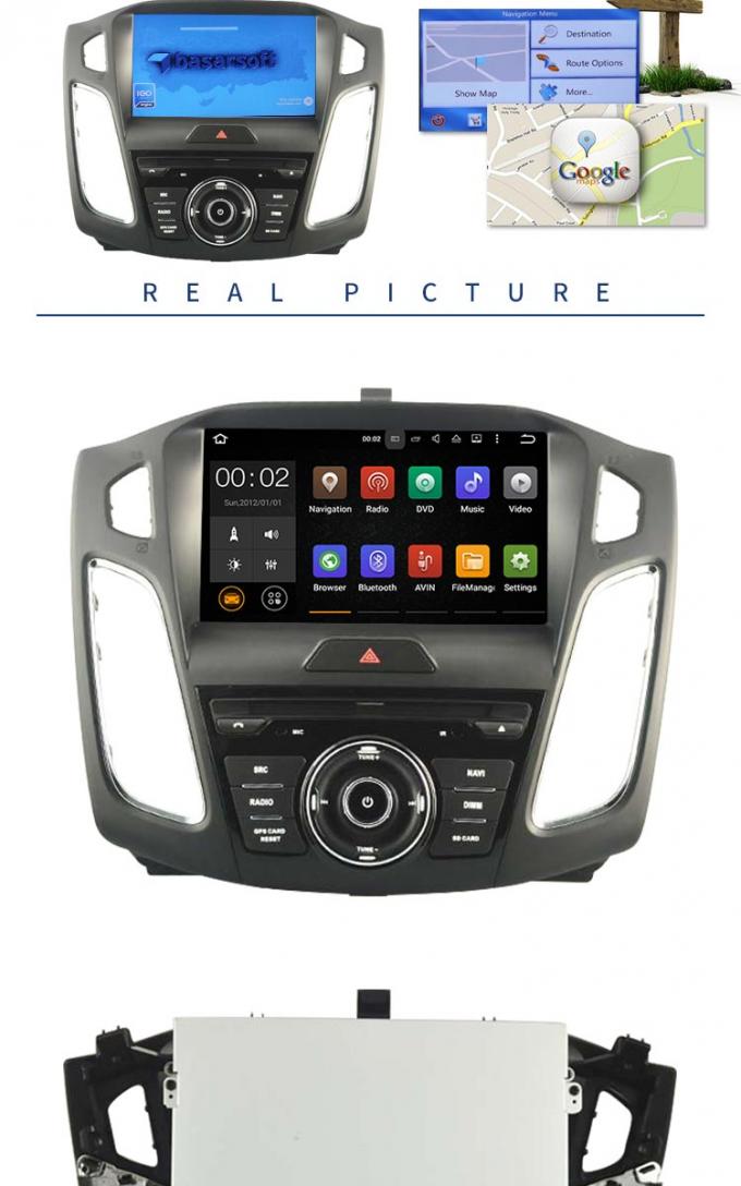 9 de Autodvd Speler Android 7,1 van Ford van het duimtouche screen met Volledige Euro Kaart Online Kaart