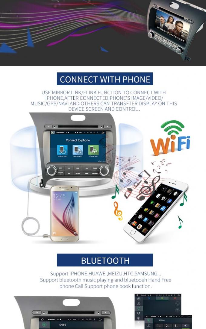 KIA K3 8,0 de Autodvd Speler Video Radiowifi AUX LD8.0-5509 van Bluetooth Android