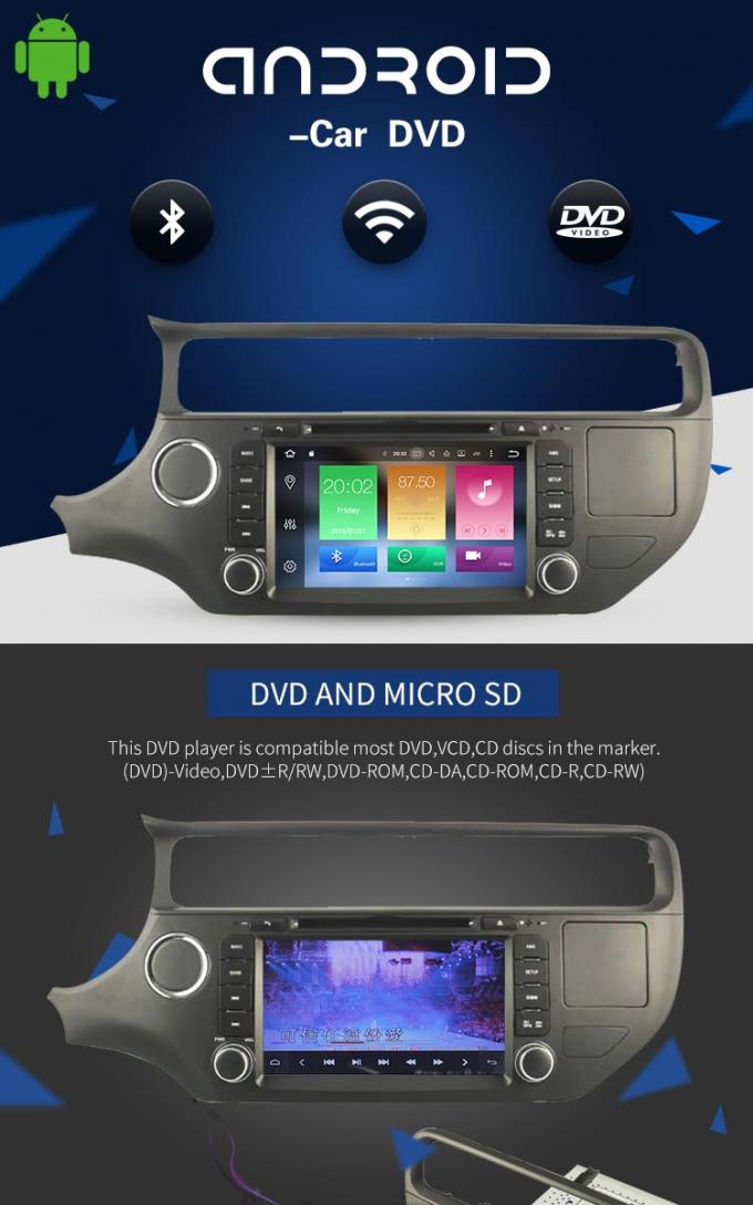 KIA RIO 8,0 Android-Autodvd Speler met Audio Video3g 4G SWC