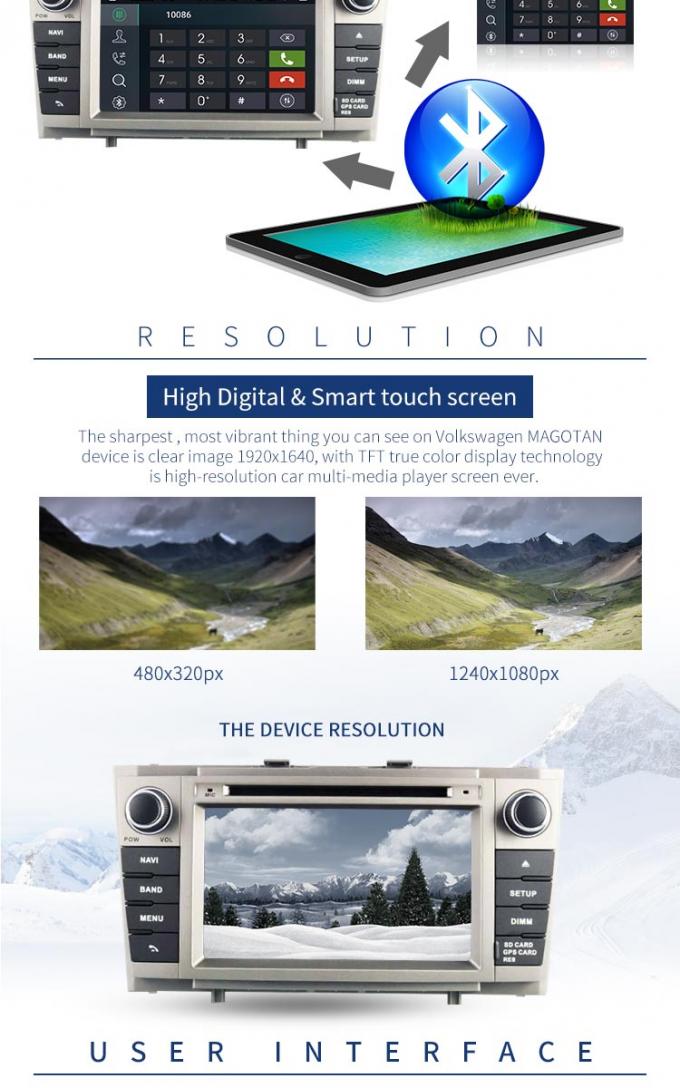 Android 8,0 de Autodvd Speler van Avensis Toyota met Multimedia Radiogps