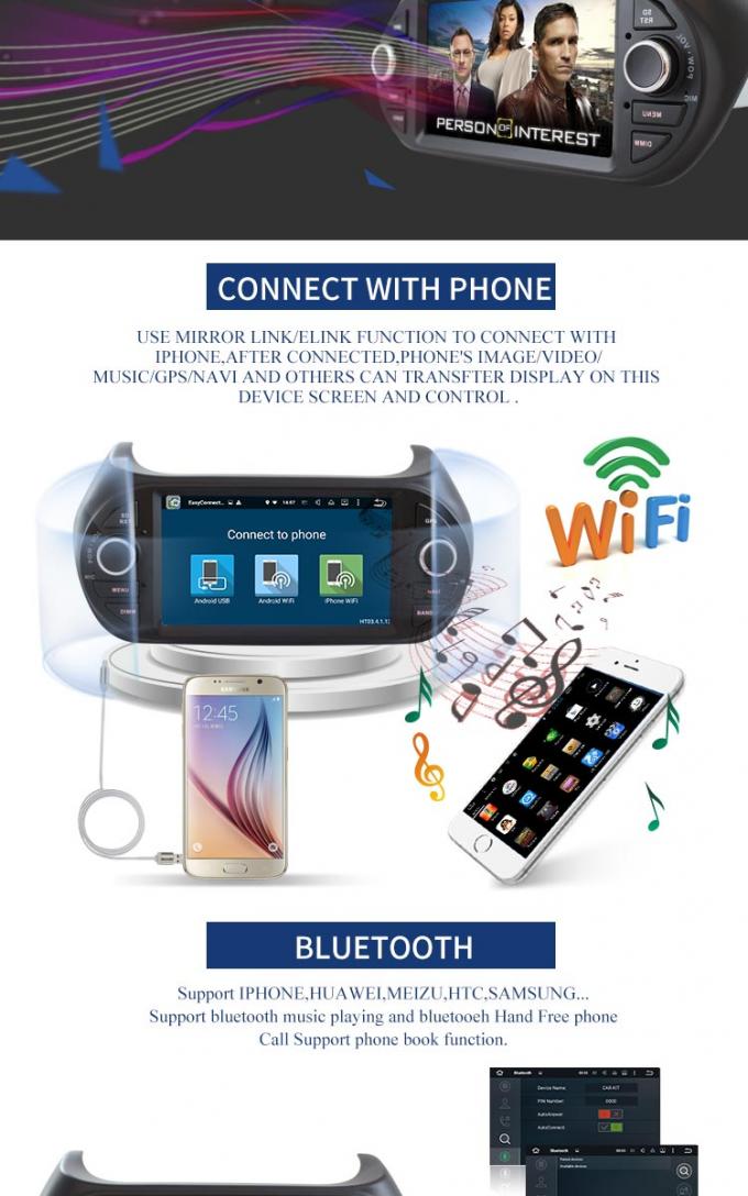Autodvd stereospeler Android 7,1 voor de Radio van Fiorion GPS BR USB