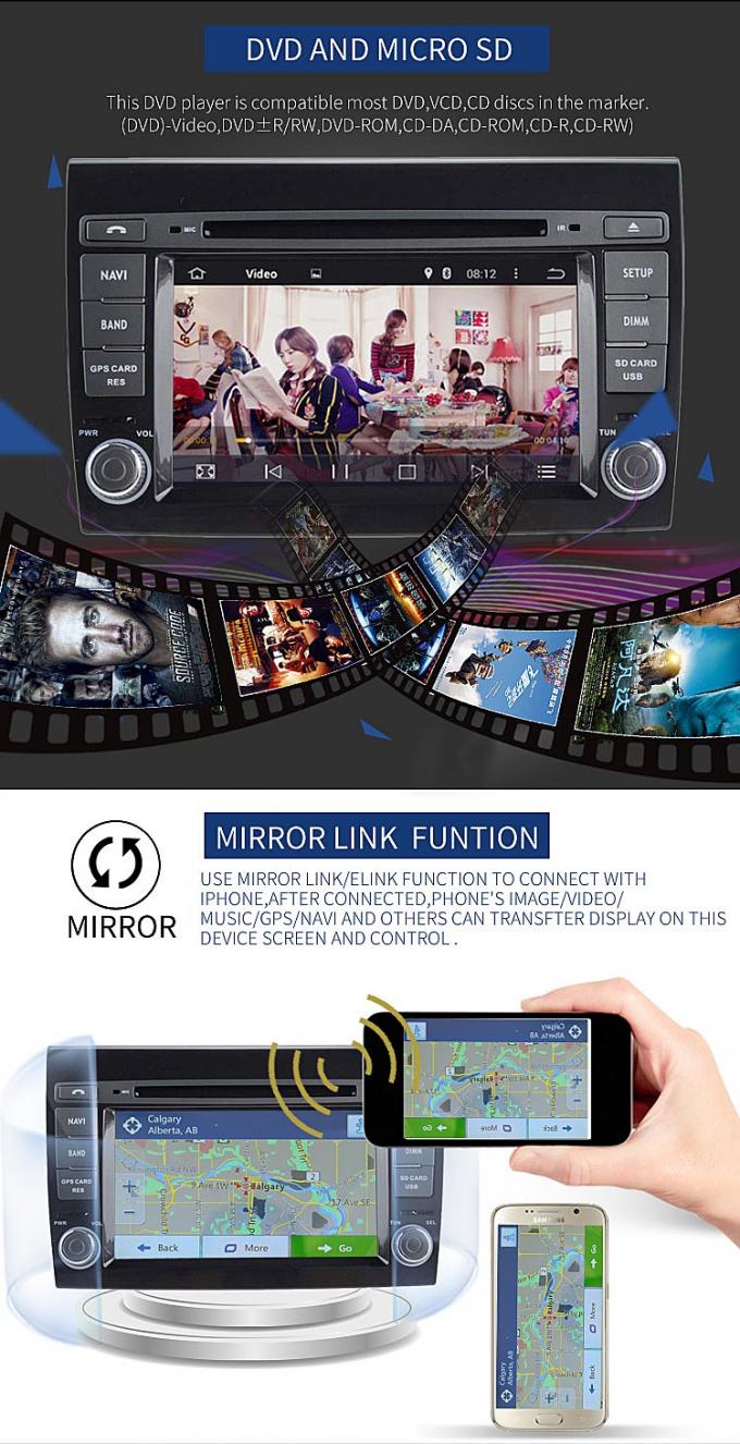De speler Android 7,1 van Dvd van de touch screenauto met de Radiostereo-installatie van Mp4 voor BRAVO